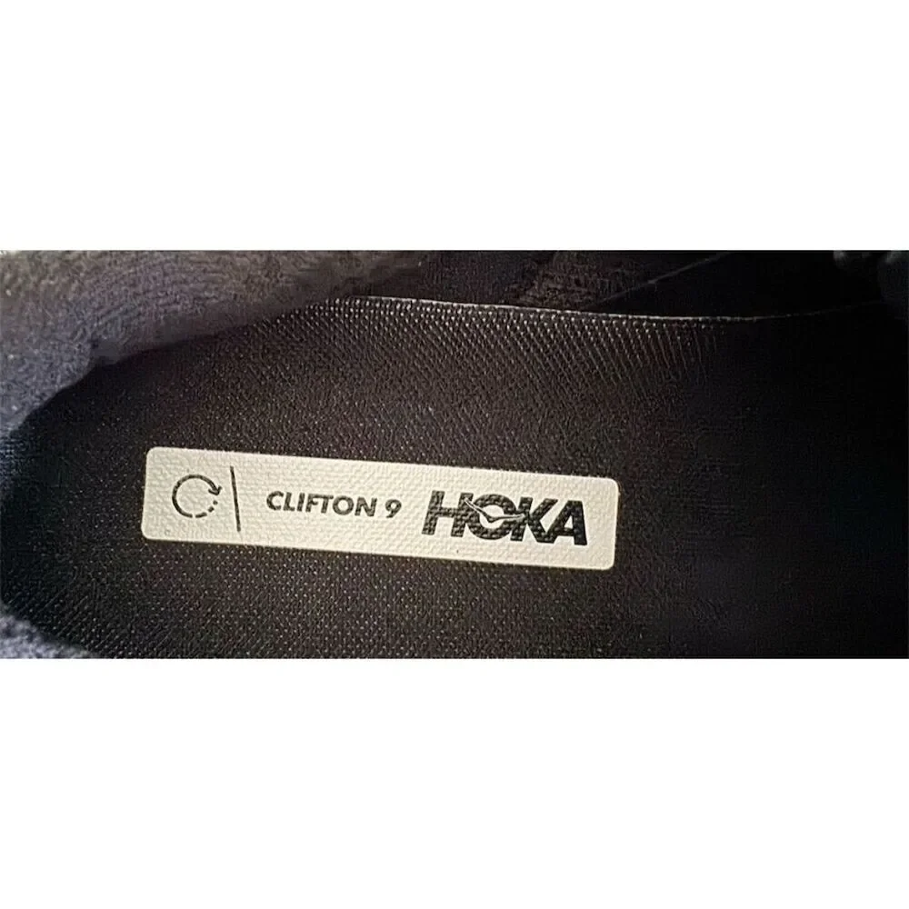 Hoka Clifton 9 Women's Running Shoes Black Size 8B Lightweight Sneakers - Picture 10 of 12
